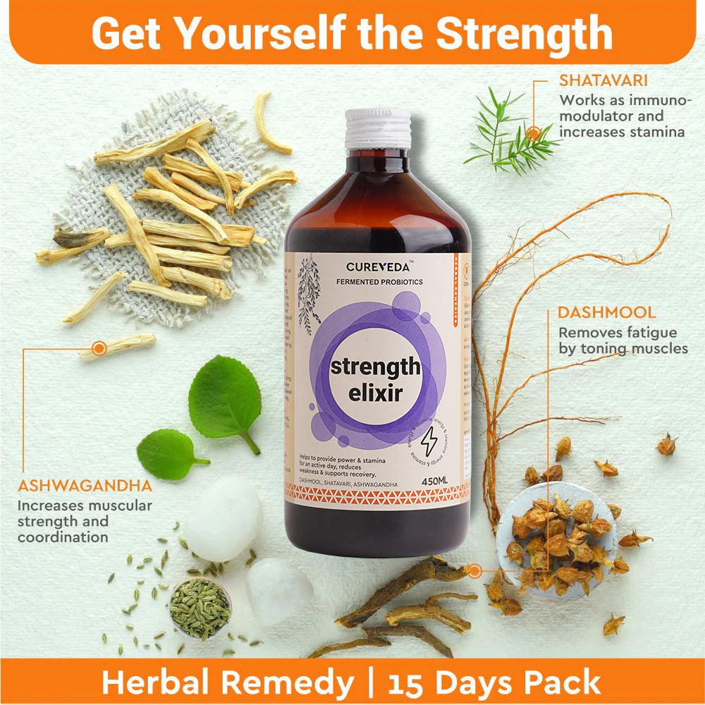 Cureveda Strength Elixir with Fermented Probiotics
