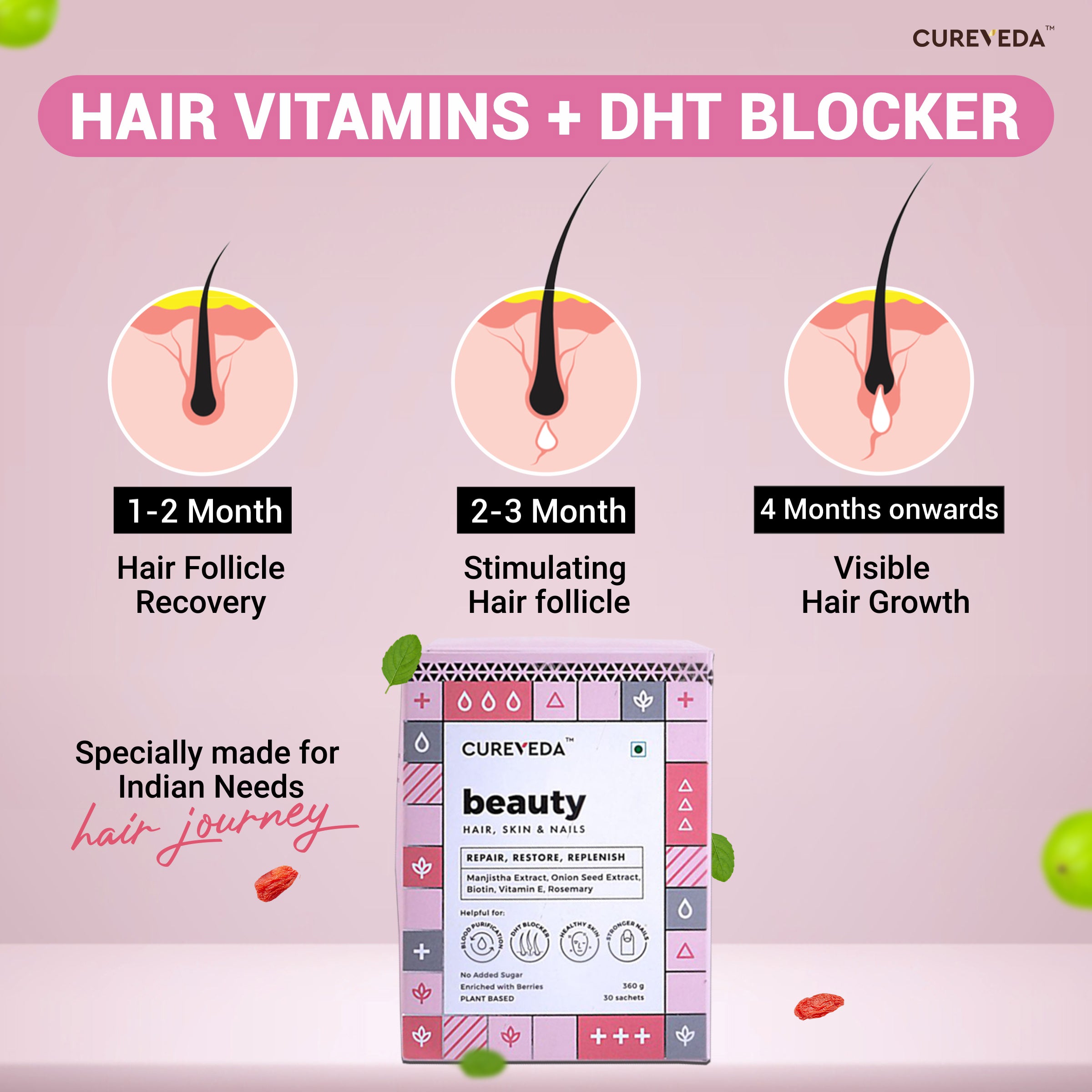 Cureveda Beauty, Hair Skin & Nails - 30 Sachets
