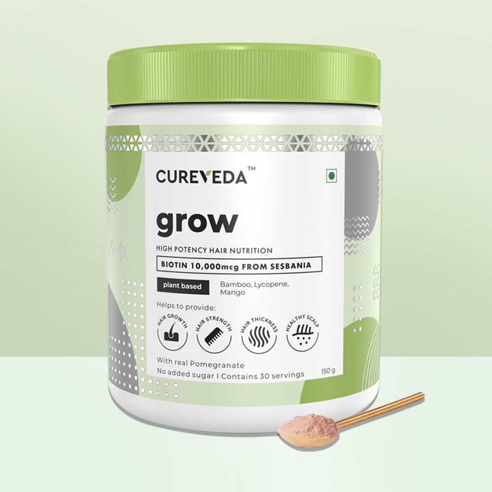 Cureveda GROW - Plant Biotin Hair Vitamins