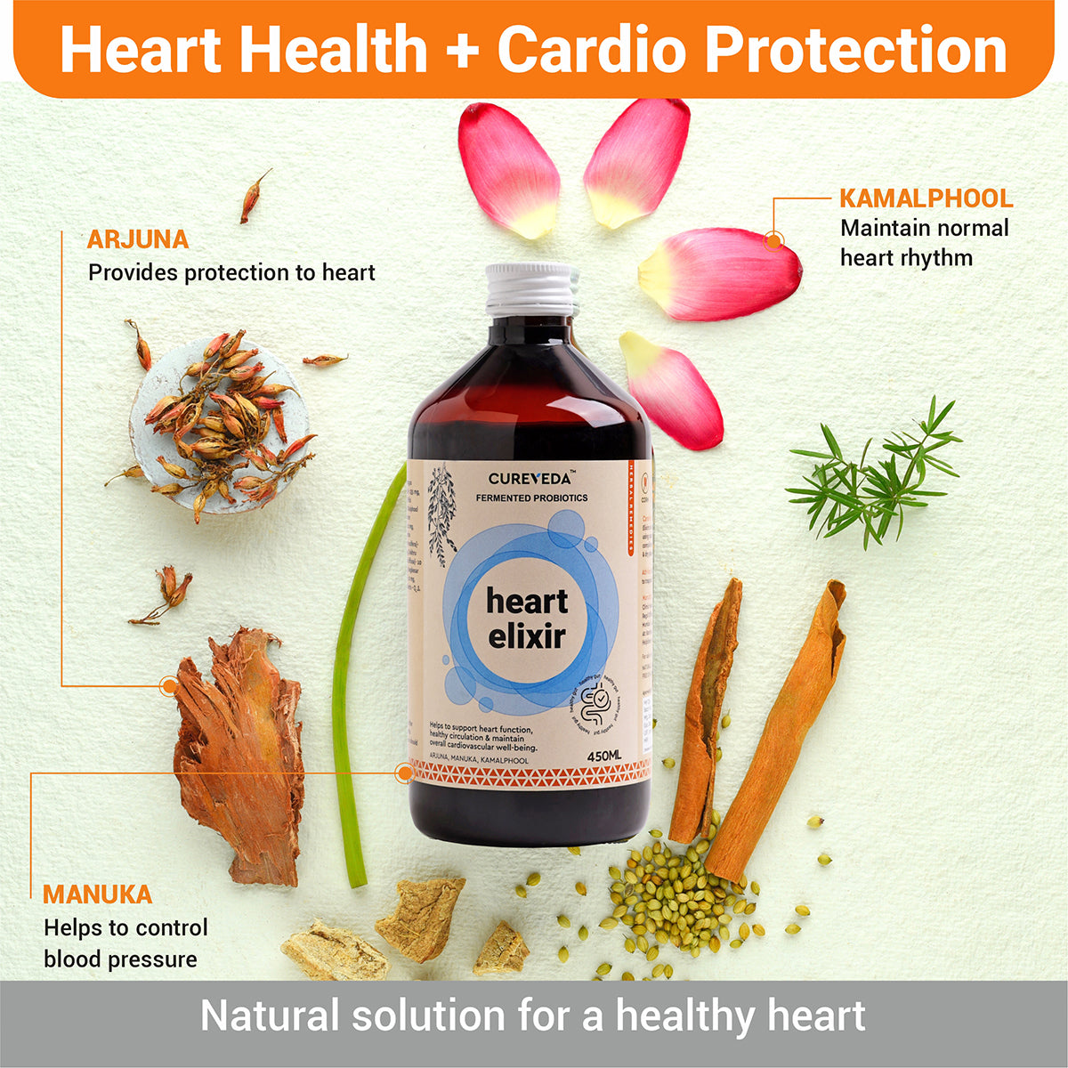 Cureveda Heart Elixir with Fermented Probiotics