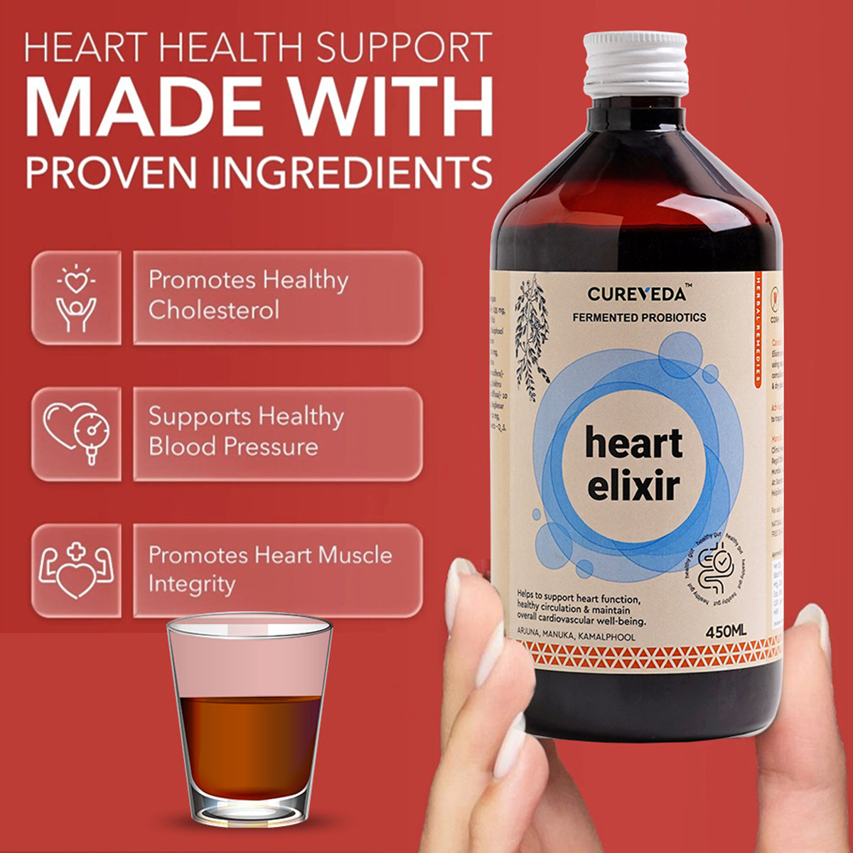 Cureveda Heart Elixir with Fermented Probiotics