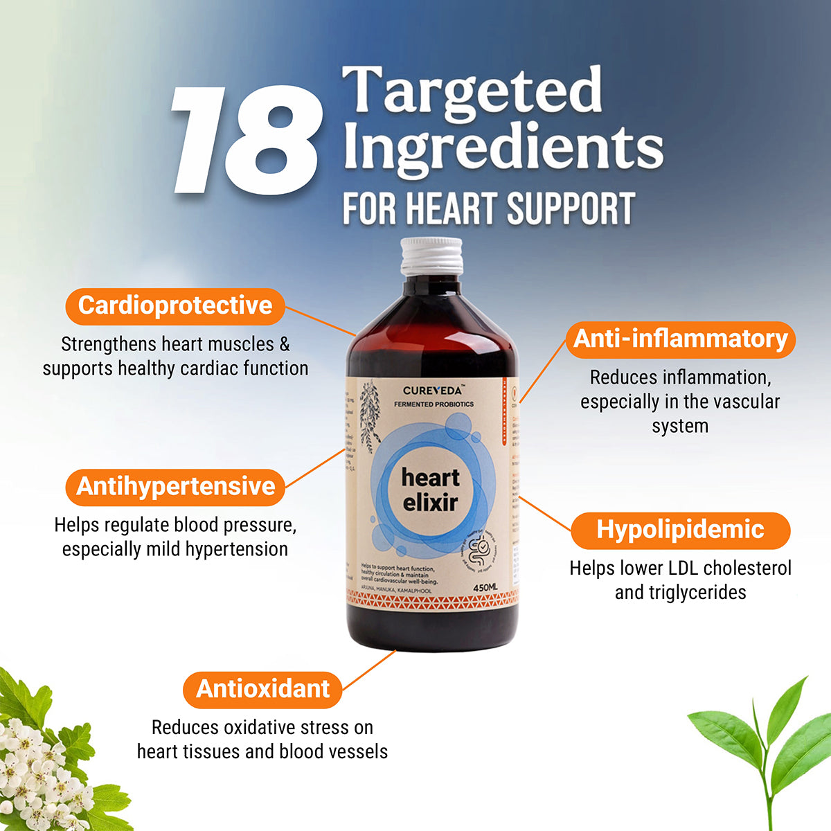 Cureveda Heart Elixir with Fermented Probiotics
