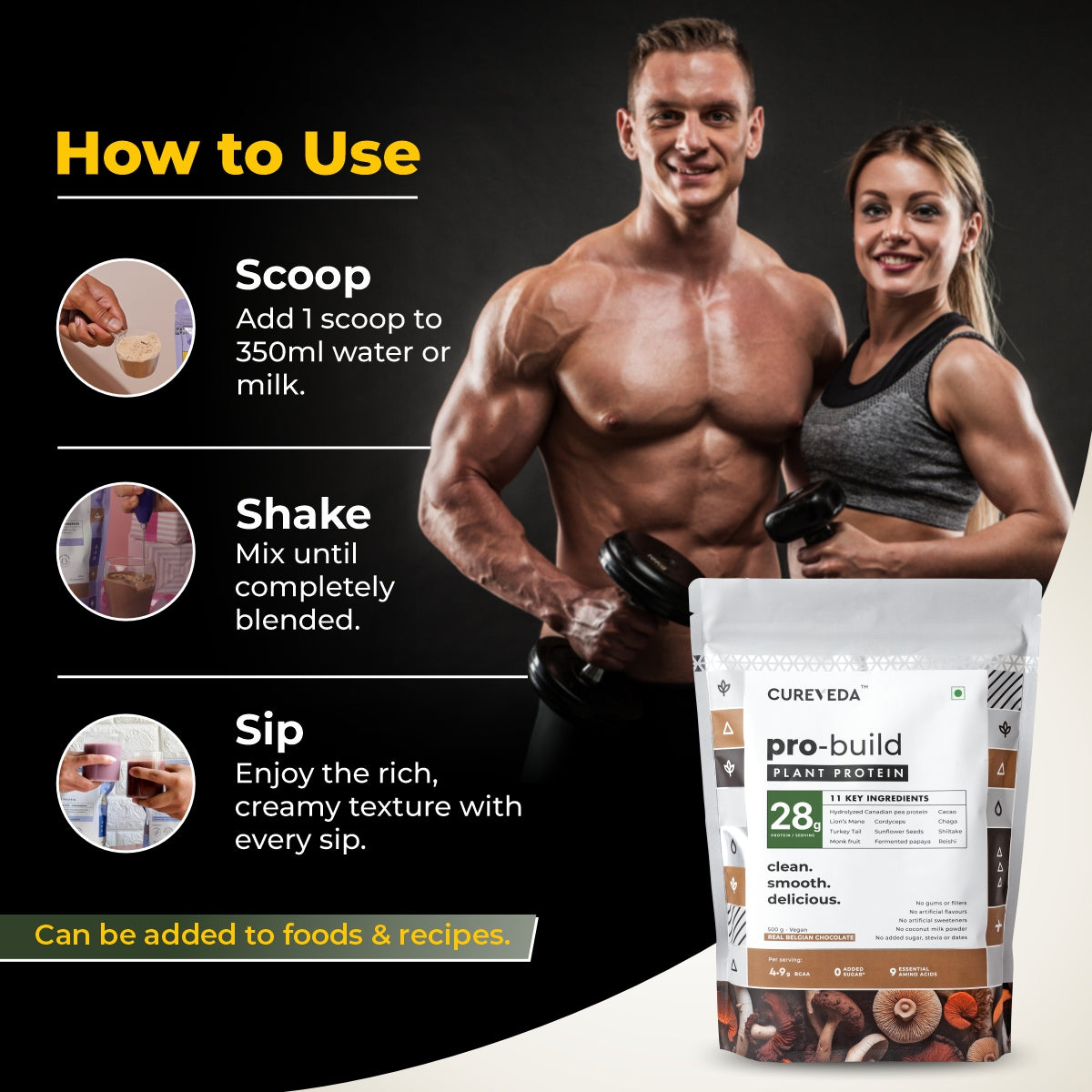 Pro-Build Plant Protein + 6 Mushroom Superpower