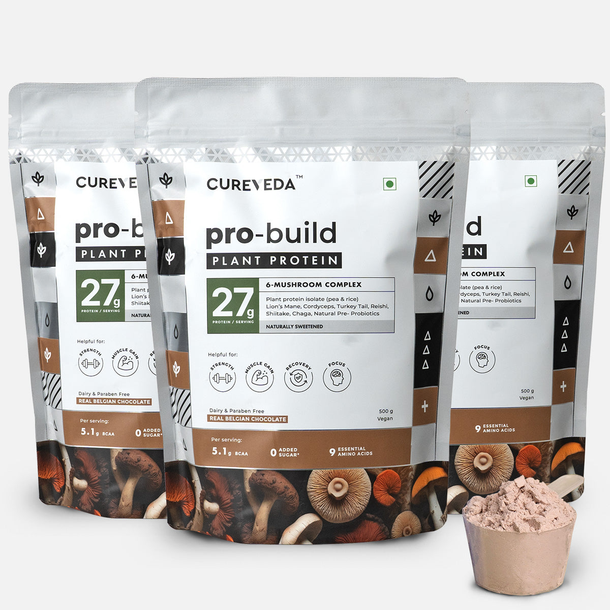 Pro-Build Plant Protein + 6 Mushroom Superpower