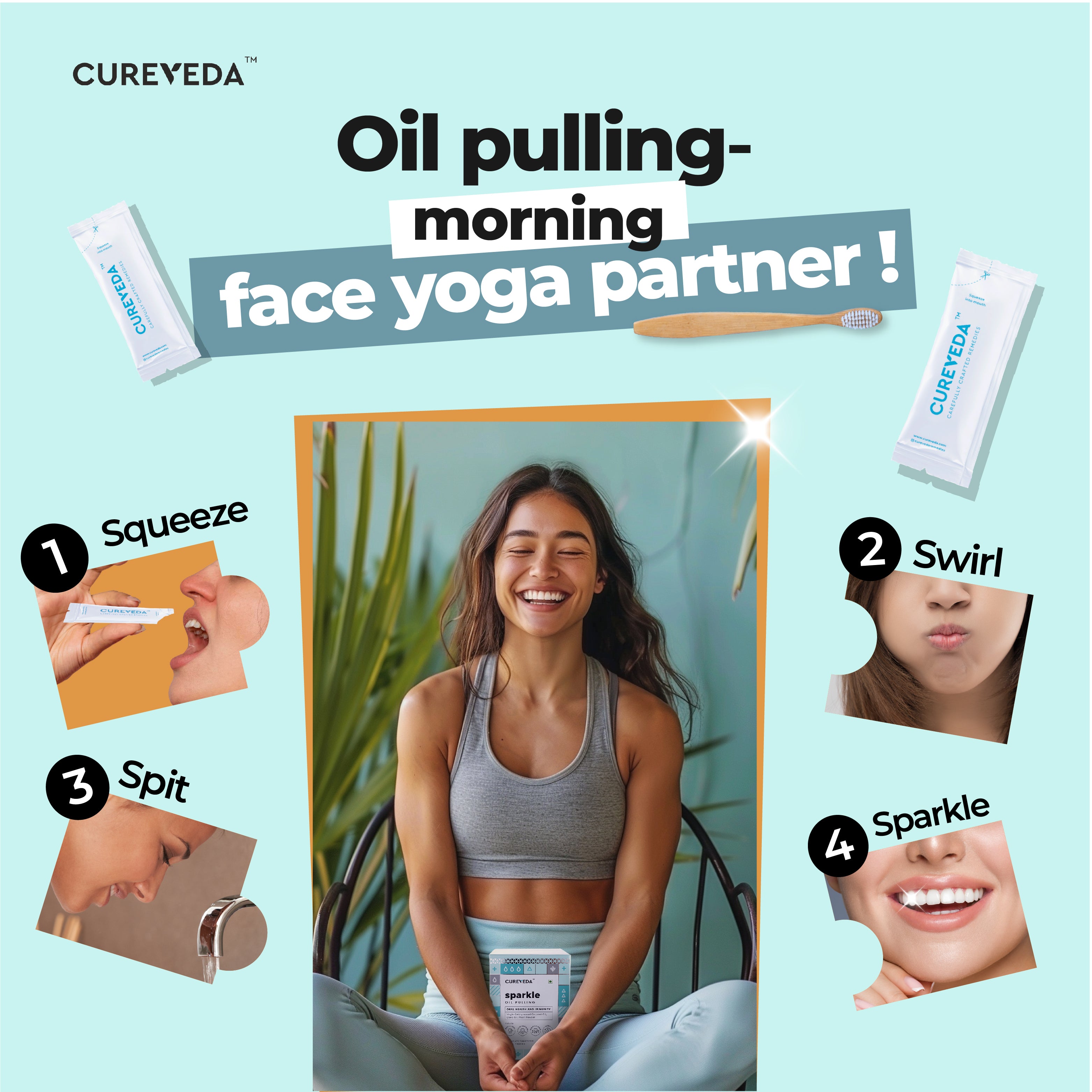 Cureveda Sparkle : Oil Pulling with Coconut Oil