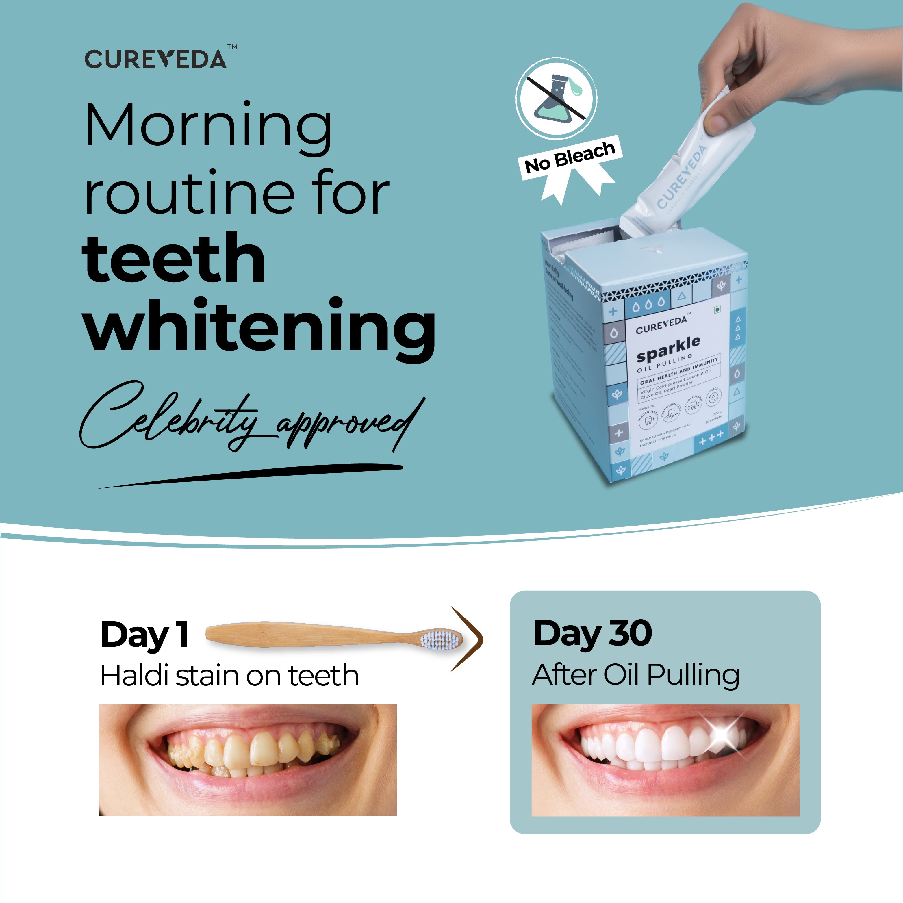 Cureveda Sparkle : Oil Pulling with Coconut Oil