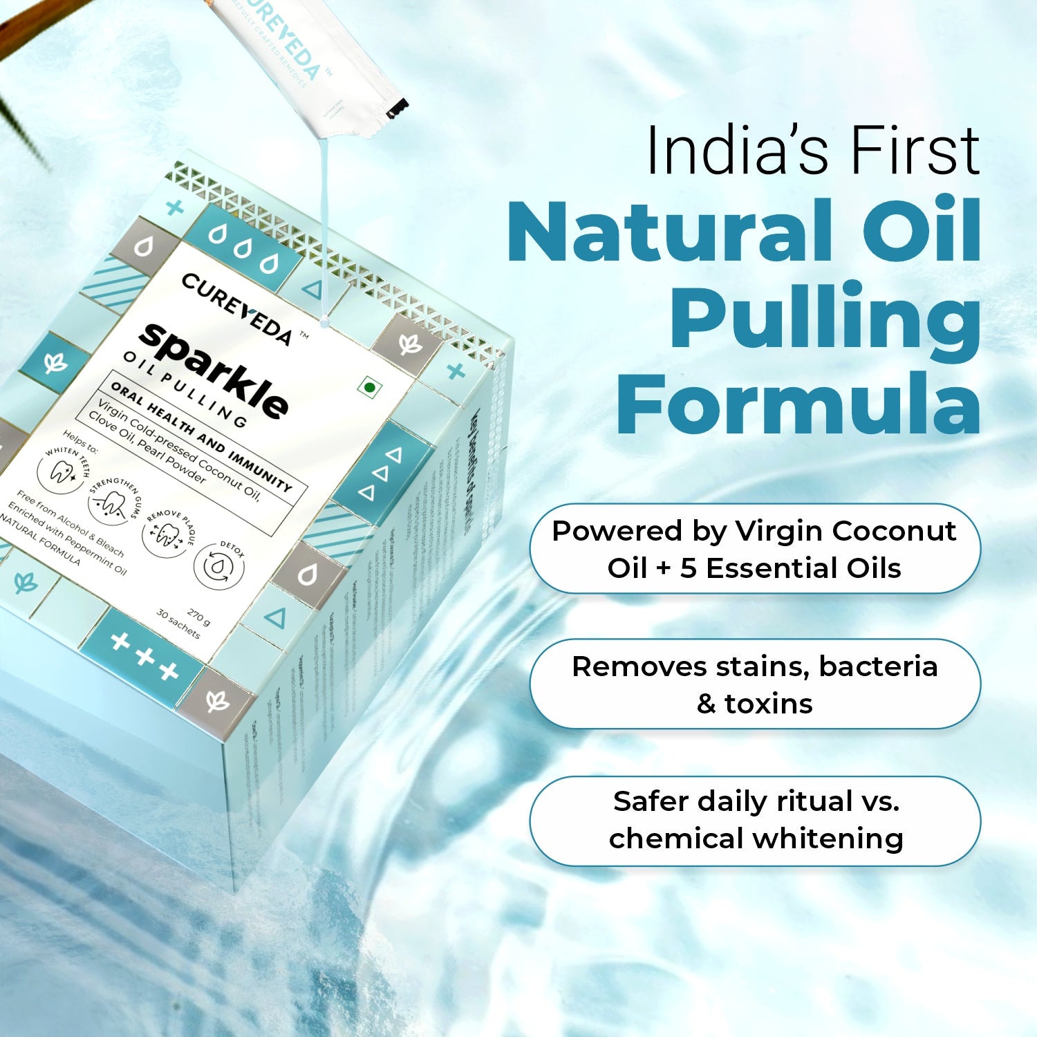 Cureveda Sparkle : Oil Pulling with Coconut Oil