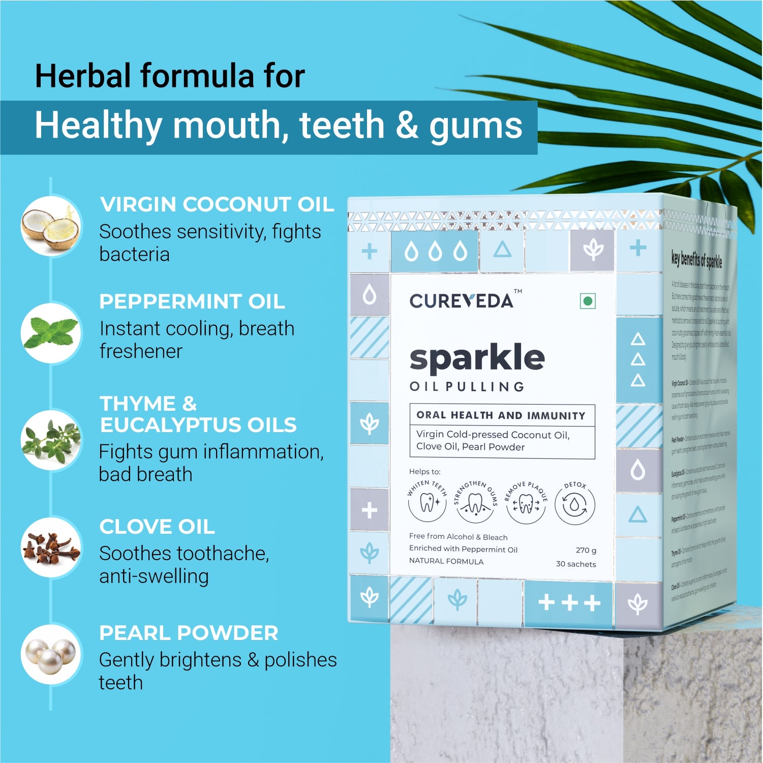 Cureveda Sparkle : Oil Pulling with Coconut Oil