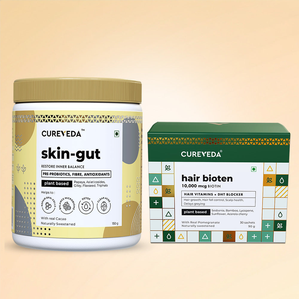 Cureveda Combo - SKIN-GUT & HAIR BIOTEN: Skin & Hair Nutrition