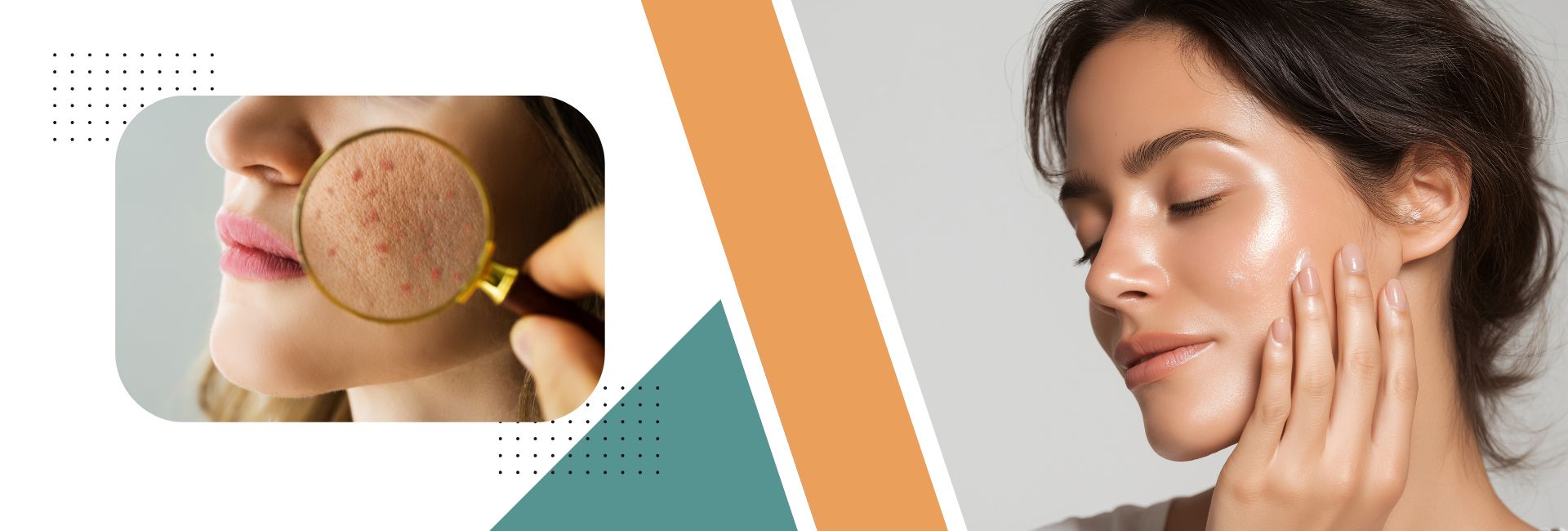 A clean, soft-toned promotional image featuring multivitamin tablets and glowing skin visuals. The design suggests healthy, radiant skin and highlights the idea of nutrition-based beauty support.