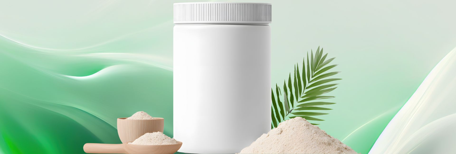 Herbs protein powder made with plant based protein and herbal ingredients for vegan, organic nutrition and daily protein support