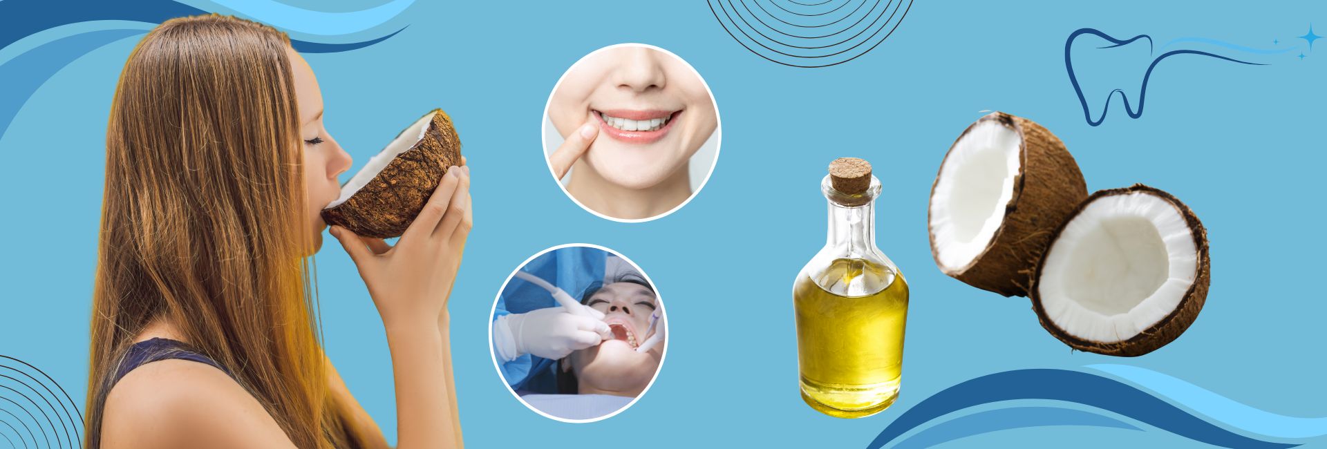 Woman swishing coconut oil in mouth as part of daily oil pulling routine for oral hygiene benefits