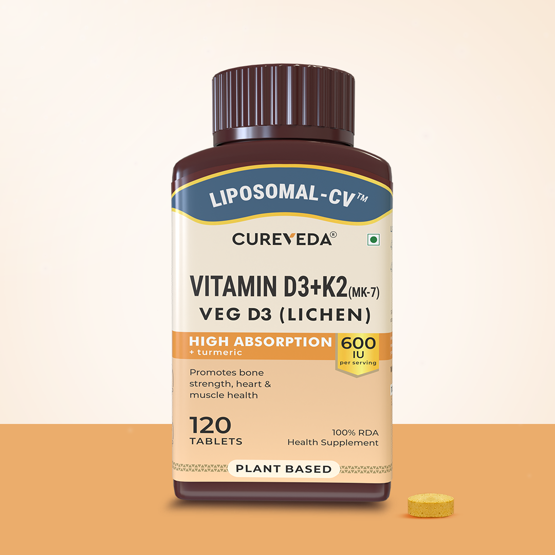 Cureveda Liposomal Vitamin D3 600 IU + Vitamin K2-7 & Turmeric