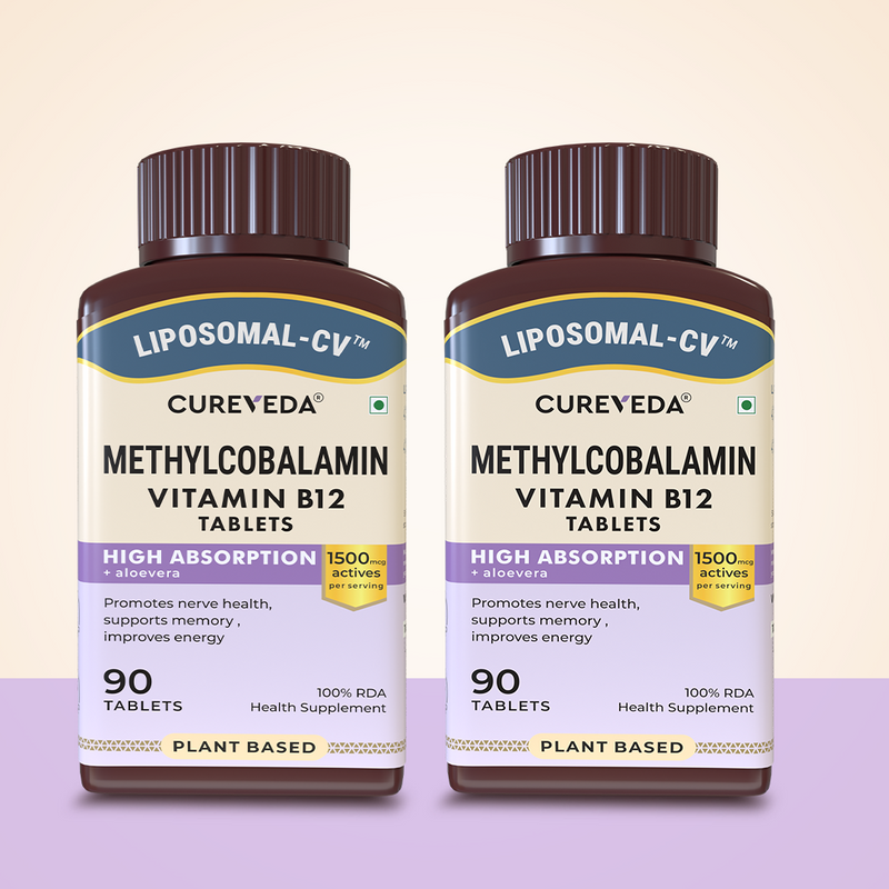 Cureveda Liposomal Methylcobalamin (Vitamin B12) 1500 mcg with Aloe Vera