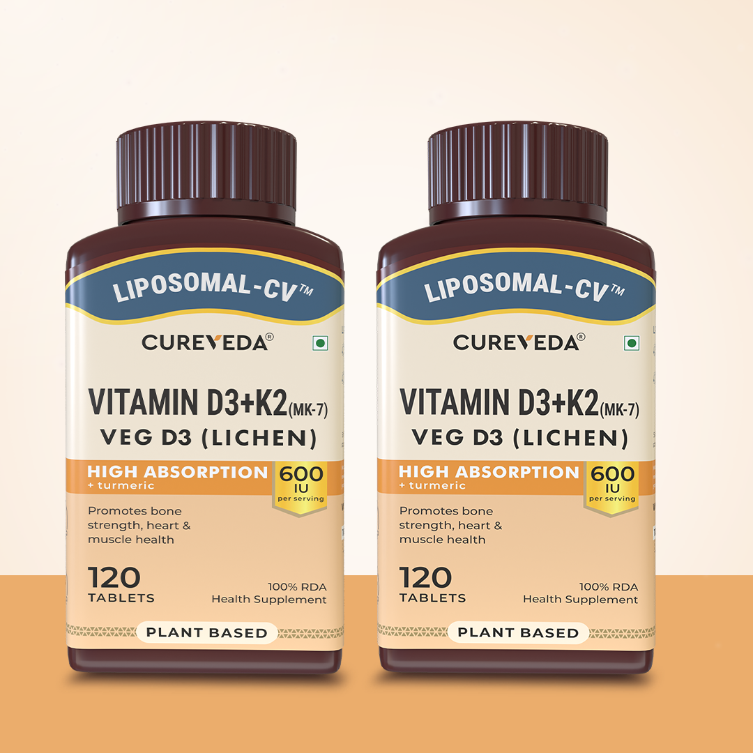 Cureveda Liposomal Vitamin D3 600 IU + Vitamin K2-7 & Turmeric