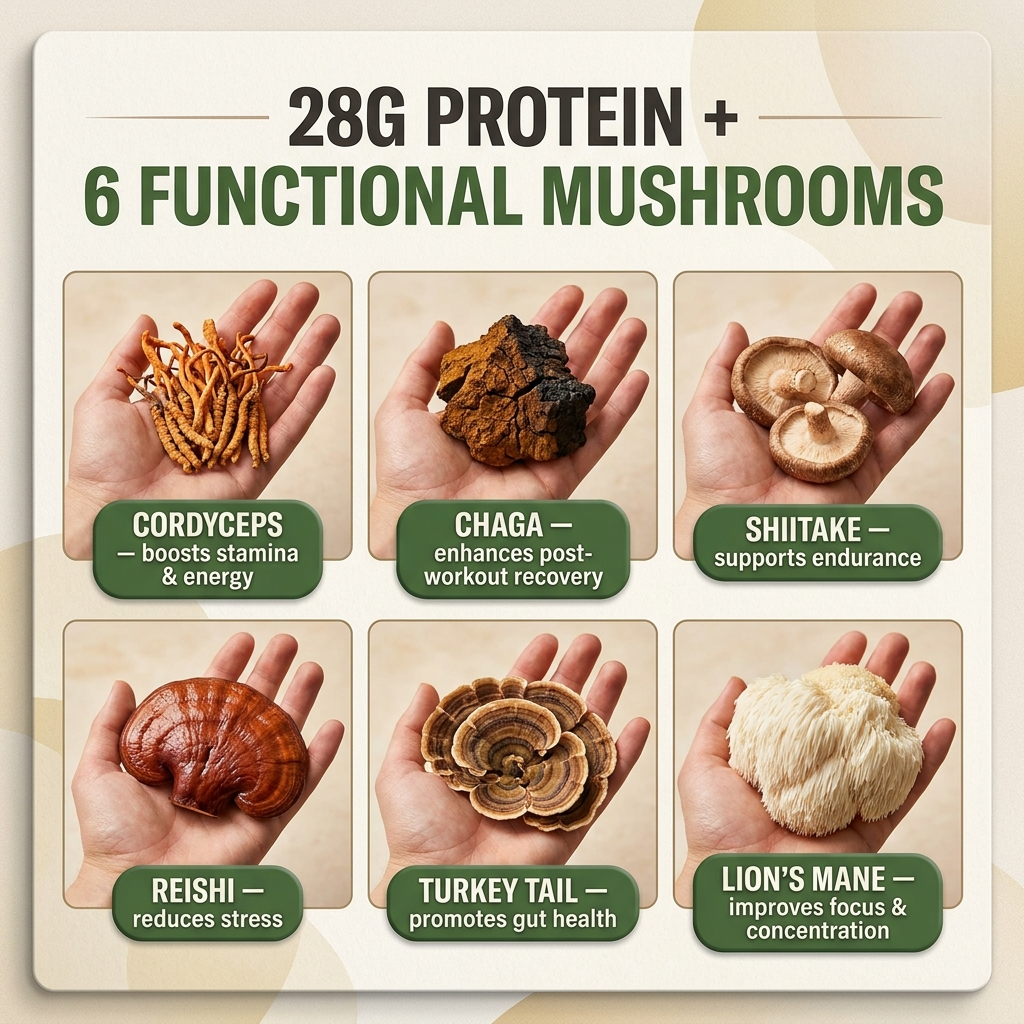 Pro-Build Plant Protein + 6 Mushroom Superpower