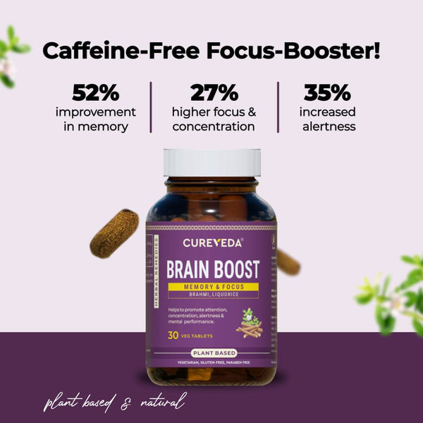 Buy Cureveda Brain Boost - Brain Power Capsules for Memory & Wellness