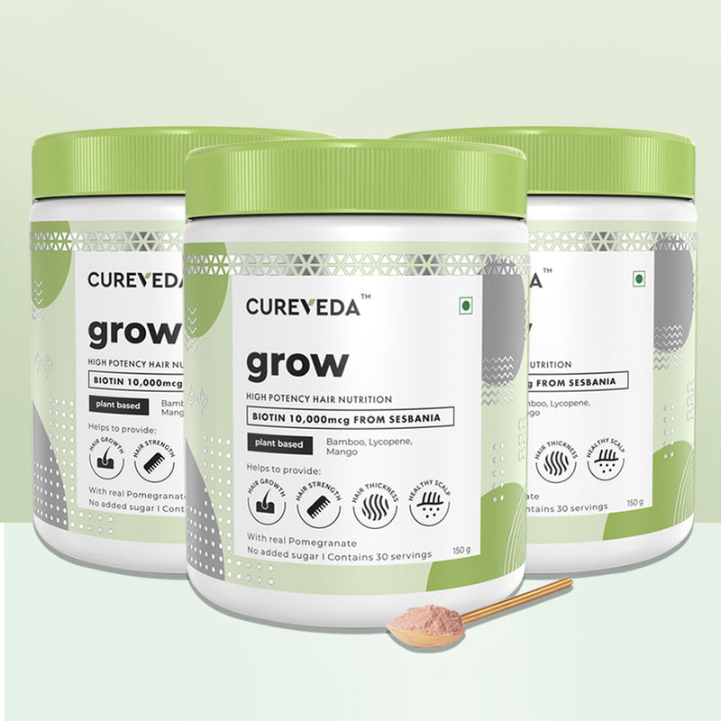 Cureveda GROW - Plant Biotin Hair Vitamins