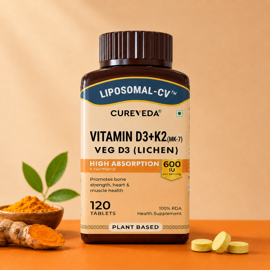 Cureveda Liposomal Vitamin D3 600 IU + Vitamin K2-7 & Turmeric