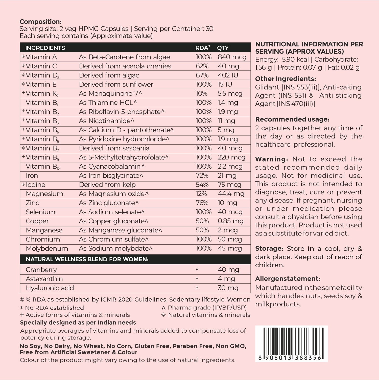 Multivitamin for Women - Plant based
