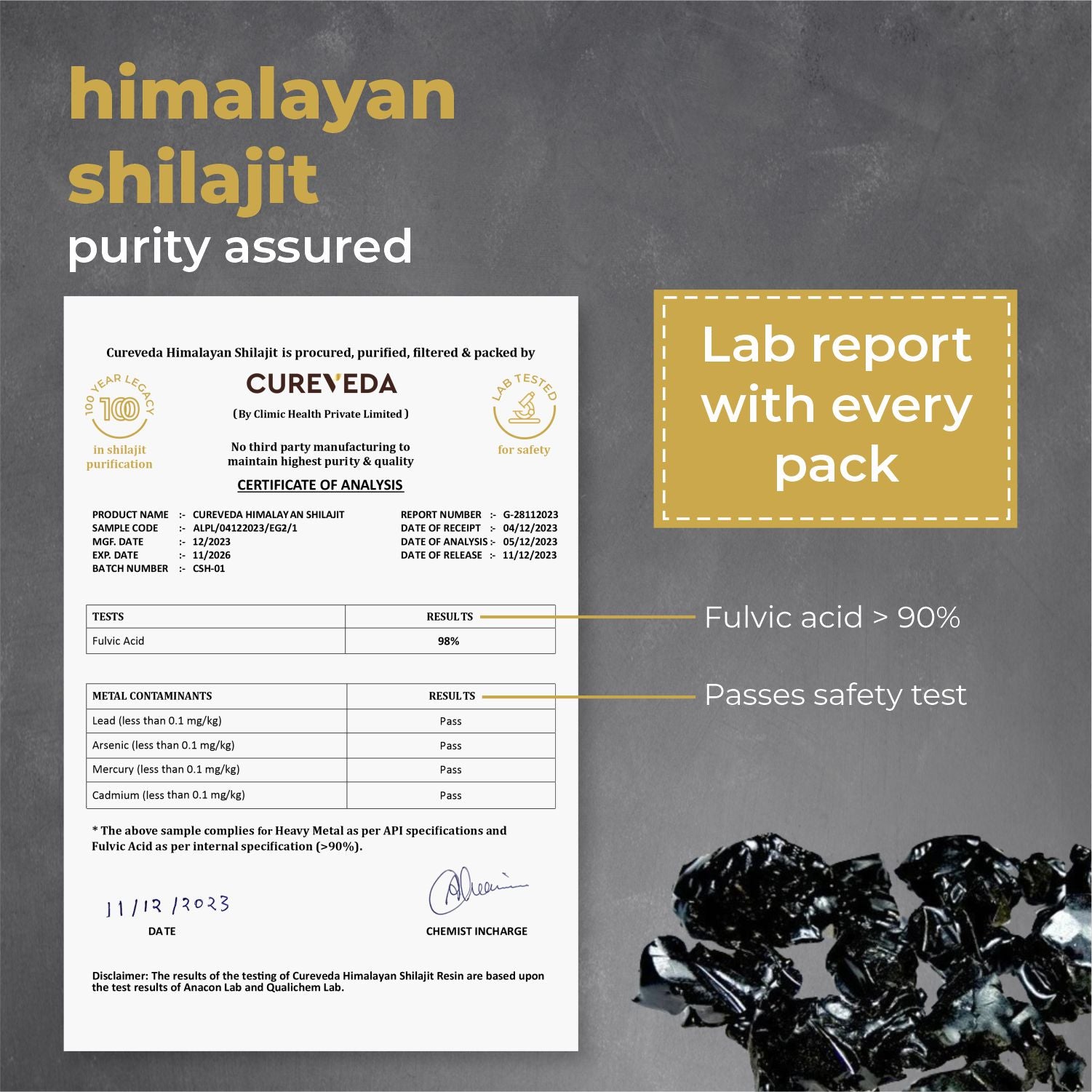 Cureveda Himalayan Shilajit Resin