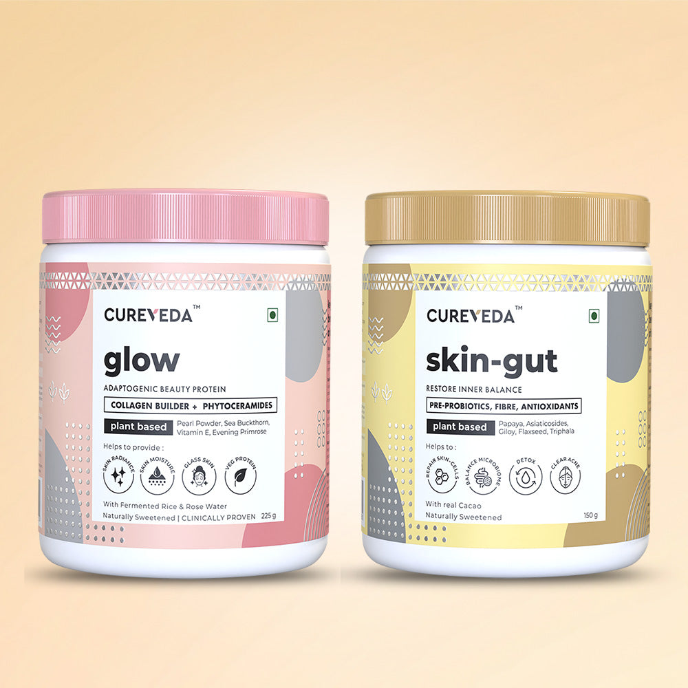 Cureveda Combo - GLOW & SKIN-GUT: Complete Skin Nutrition