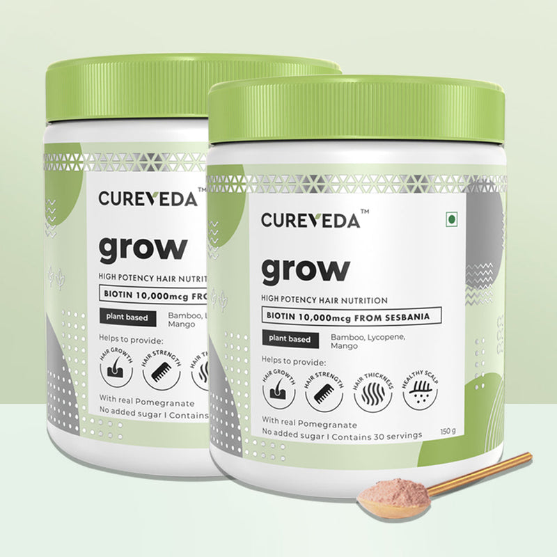 Cureveda GROW - Plant Biotin Hair Vitamins