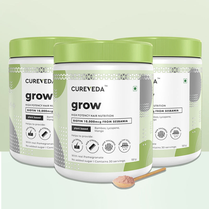 Cureveda GROW - Plant Biotin Advanced Hair Nutrition